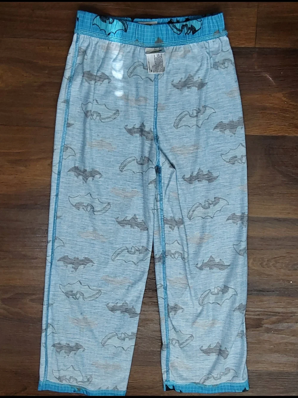 Batman Pajama 2 Piece Set Boys Size 8 Blue/Black/Grey New Without Tags